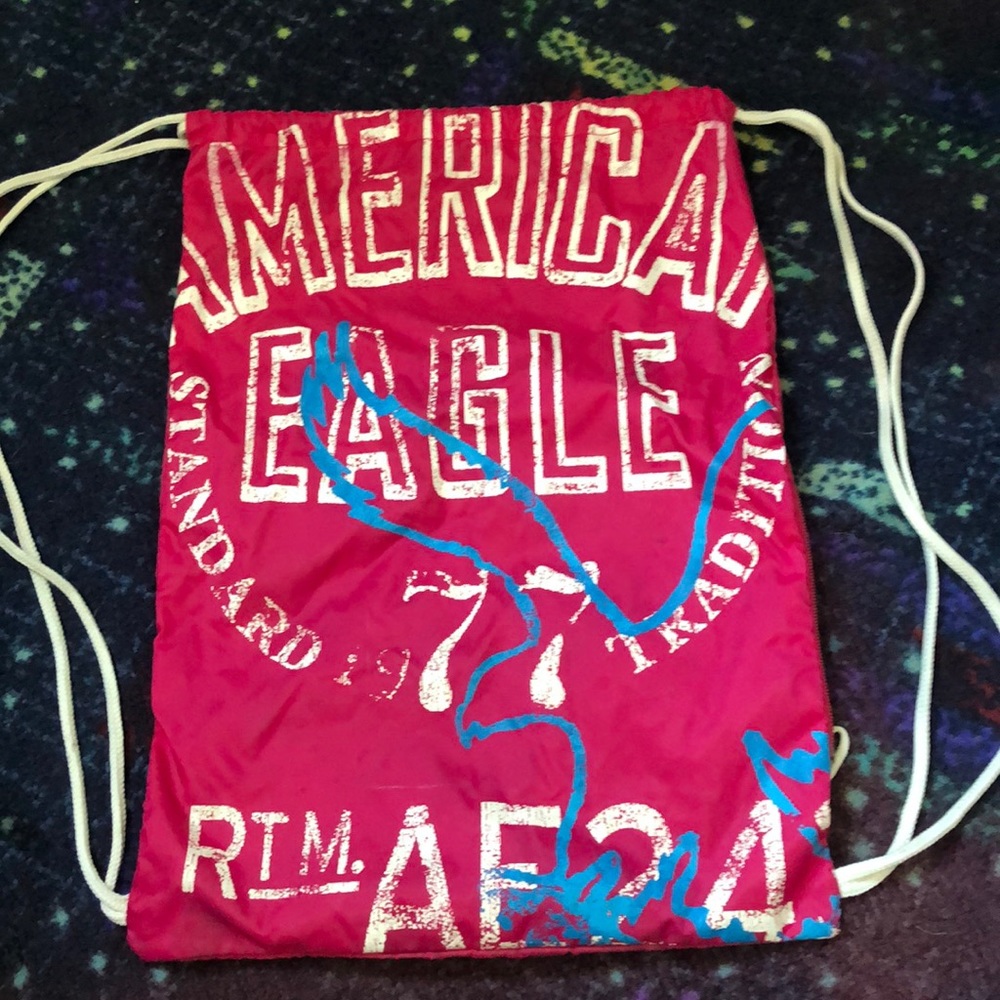 American Eagle drawstring bag